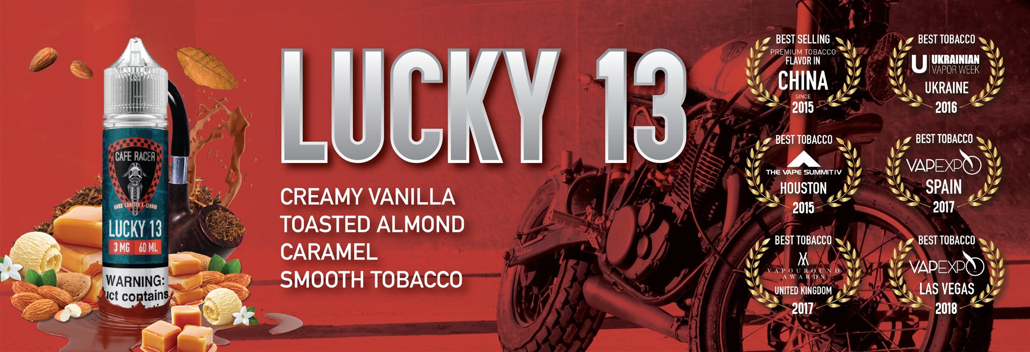 Lucky 13 by Cafe Racer Vape | High Quality and Best Value E-juice