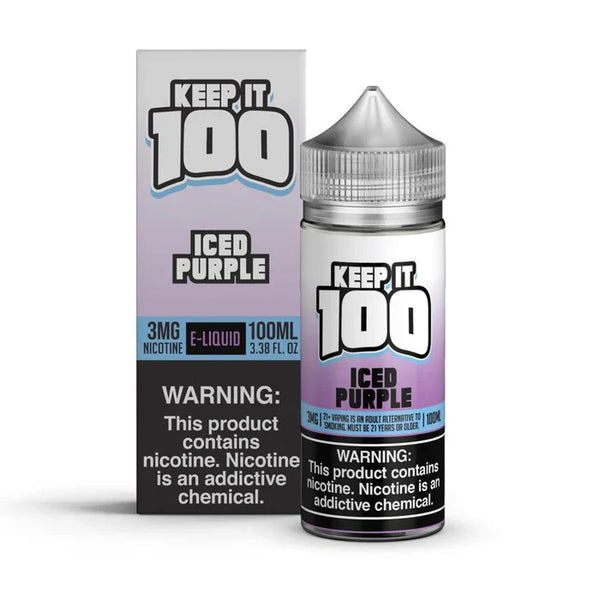Keep It 100 Iced Purple 100ml bottle and box