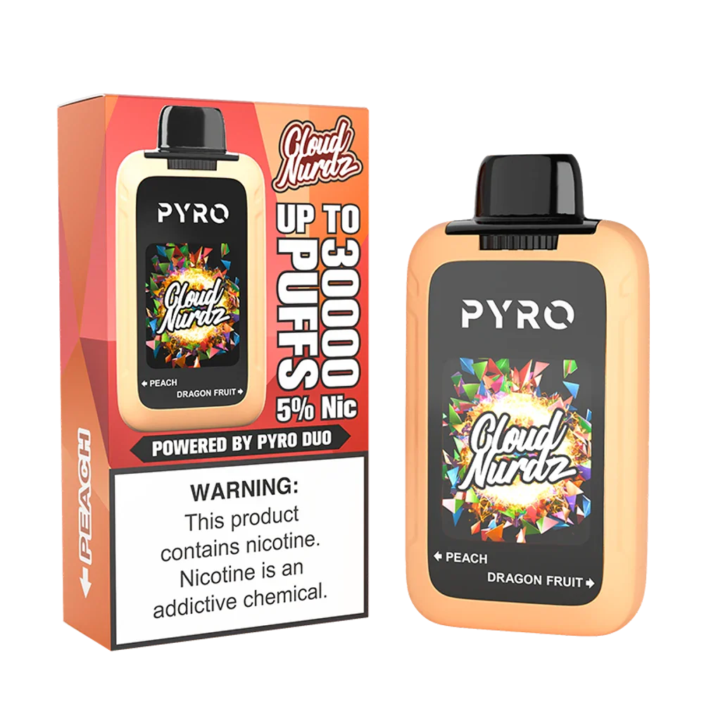 Pyro Duo x Cloud Nurdz 30K Disposable Vape - Cafe Racer Craft E-Liquid Pyro Duo x Cloud Nurdz 30K Disposable Vape - Cafe Racer Craft E-Liquid