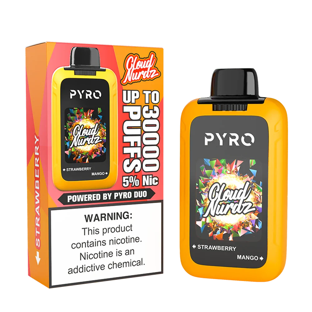 Pyro Duo x Cloud Nurdz 30K Disposable Vape - Cafe Racer Craft E-Liquid Pyro Duo x Cloud Nurdz 30K Disposable Vape - Cafe Racer Craft E-Liquid