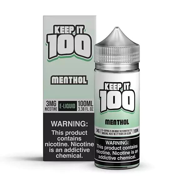 Keep It 100 Menthol 100ML bottle and box